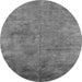 Round Oriental Gray Industrial Rug, urb2456gry