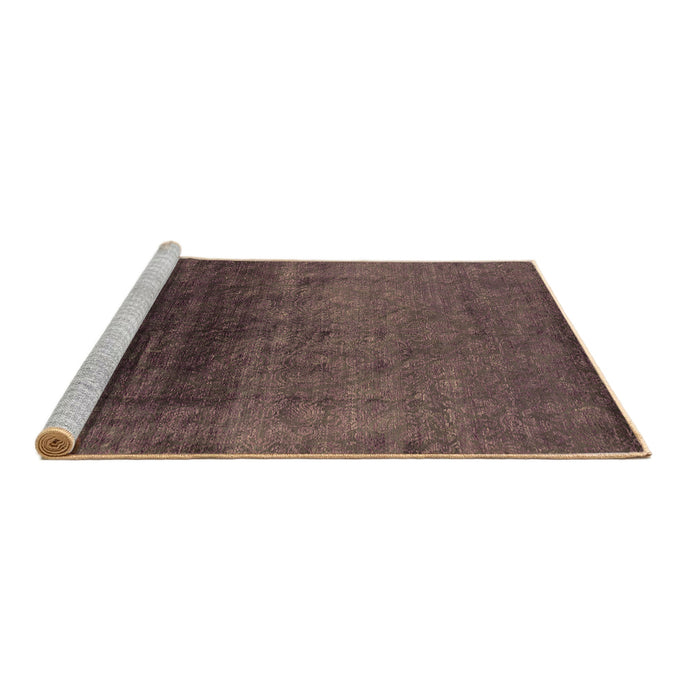Sideview of Machine Washable Oriental Brown Industrial Rug, wshurb2457brn