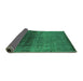 Sideview of Oriental Green Industrial Rug, urb2457grn