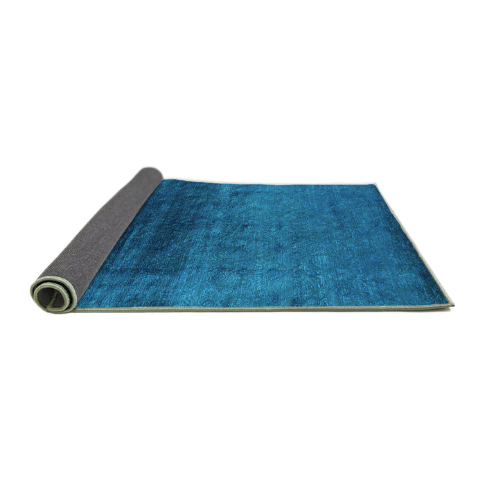 Sideview of Oriental Turquoise Industrial Rug, urb2457turq