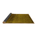 Sideview of Oriental Yellow Industrial Rug, urb2457yw