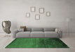 Machine Washable Oriental Emerald Green Industrial Area Rugs in a Living Room,, wshurb2457emgrn