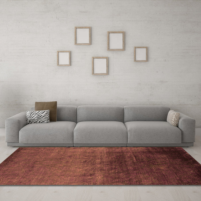 Machine Washable Oriental Orange Industrial Area Rugs in a Living Room, wshurb2457org