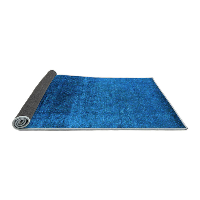 Sideview of Oriental Light Blue Industrial Rug, urb2457lblu