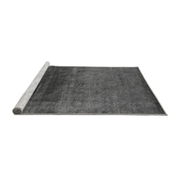 Sideview of Machine Washable Oriental Gray Industrial Rug, wshurb2457gry