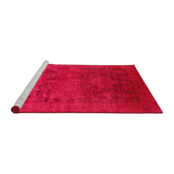Sideview of Machine Washable Industrial Modern Red Rug, wshurb2458