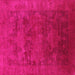 Square Oriental Pink Industrial Rug, urb2458pnk