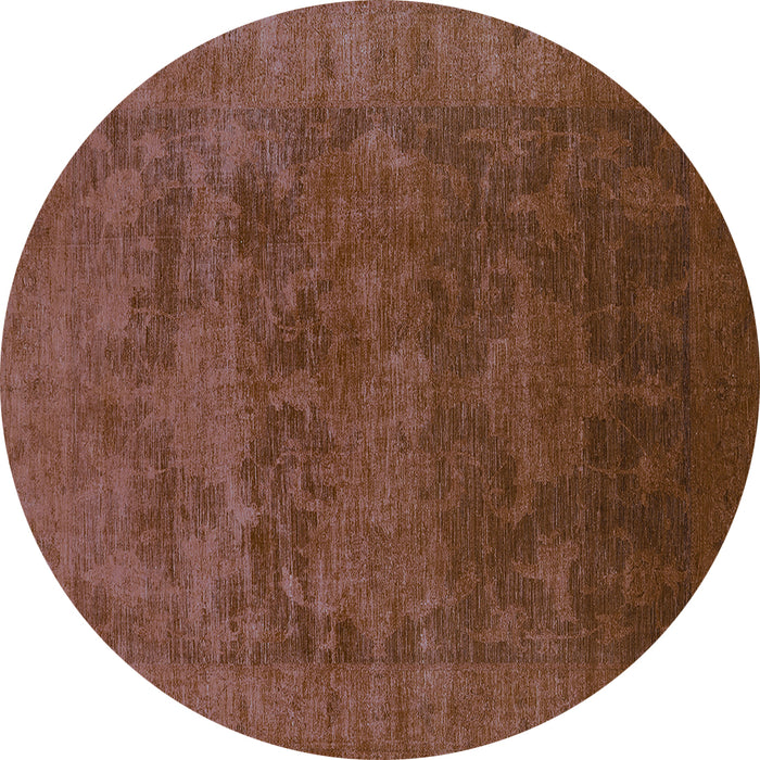 Round Oriental Turquoise Industrial Rug, urb2458turq