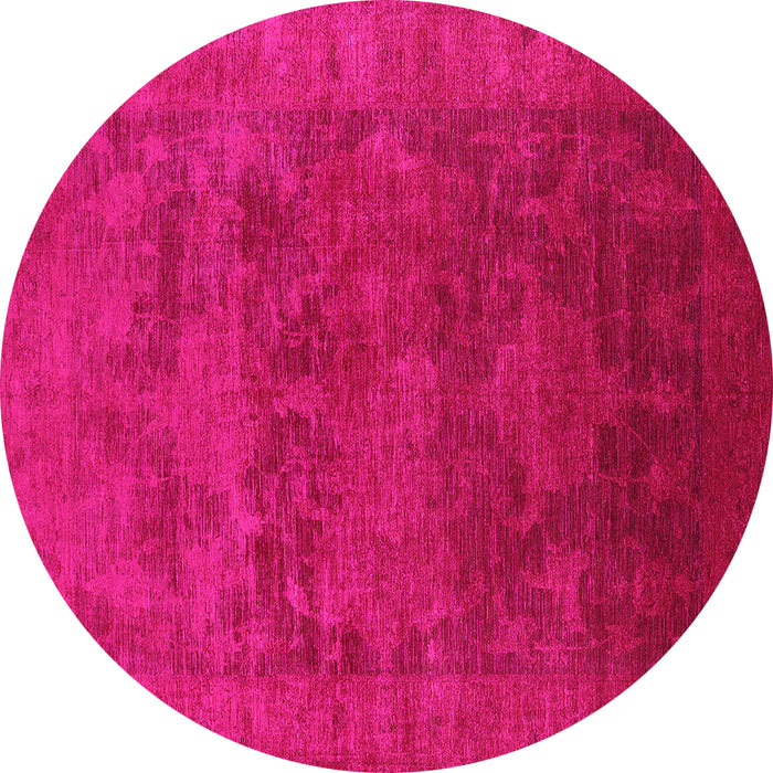 Round Oriental Pink Industrial Rug, urb2458pnk