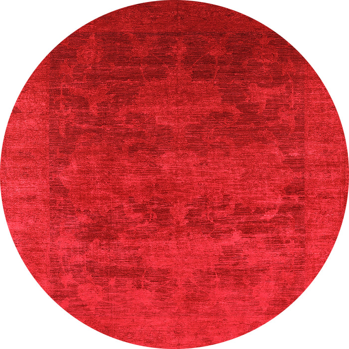 Round Oriental Orange Industrial Rug, urb2458org