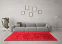 Machine Washable Oriental Red Industrial Rug, wshurb2458red