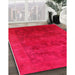 Mid-Century Modern Red Oriental Rug in Family Room, urb2458