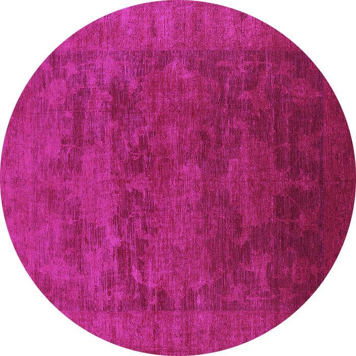 Round Machine Washable Oriental Purple Industrial Area Rugs, wshurb2458pur