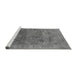 Sideview of Machine Washable Oriental Gray Industrial Rug, wshurb2458gry