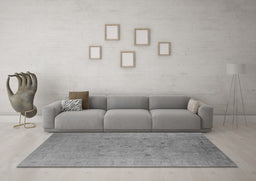 Machine Washable Oriental Gray Industrial Rug in a Living Room,, wshurb2459gry