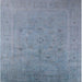 Square Machine Washable Industrial Modern Columbia Blue Rug, wshurb2459