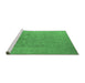 Sideview of Machine Washable Oriental Emerald Green Industrial Area Rugs, wshurb2459emgrn