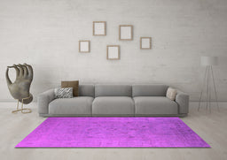 Machine Washable Oriental Pink Industrial Rug in a Living Room, wshurb2459pnk