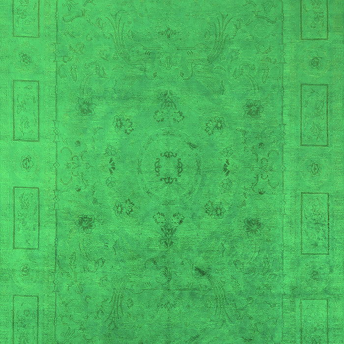 Machine Washable Oriental Green Industrial Area Rugs, wshurb2459grn