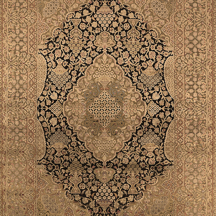 Machine Washable Oriental Brown Industrial Rug, wshurb2460brn