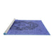 Sideview of Machine Washable Oriental Blue Industrial Rug, wshurb2460blu