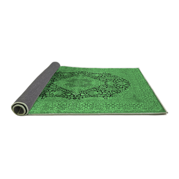 Sideview of Oriental Emerald Green Industrial Rug, urb2460emgrn