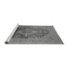 Sideview of Machine Washable Oriental Gray Industrial Rug, wshurb2460gry