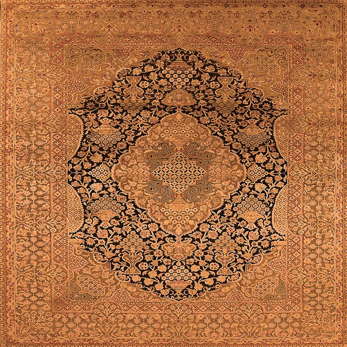 Square Oriental Orange Industrial Rug, urb2460org