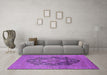 Machine Washable Oriental Purple Industrial Area Rugs in a Living Room, wshurb2460pur