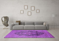 Machine Washable Oriental Purple Industrial Rug, wshurb2460pur