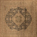 Square Oriental Brown Industrial Rug, urb2460brn