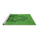 Sideview of Machine Washable Oriental Green Industrial Area Rugs, wshurb2460grn