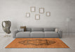 Machine Washable Oriental Orange Industrial Area Rugs in a Living Room, wshurb2460org