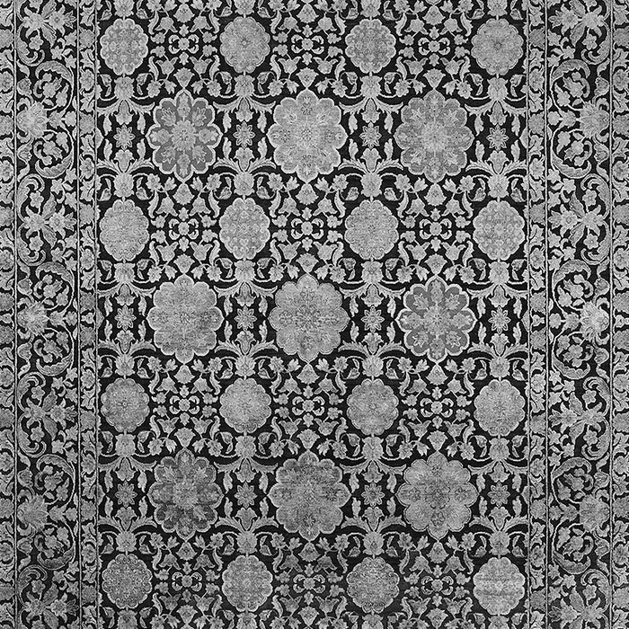 Machine Washable Oriental Gray Industrial Rug, wshurb2461gry