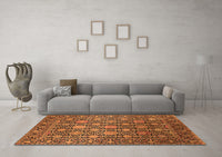 Machine Washable Oriental Orange Industrial Rug, wshurb2461org