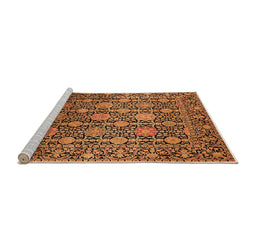 Sideview of Machine Washable Oriental Orange Industrial Area Rugs, wshurb2461org