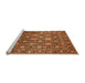 Sideview of Machine Washable Oriental Orange Industrial Area Rugs, wshurb2461org