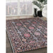 Machine Washable Industrial Modern Burgundy Brown Rug in a Family Room, wshurb2461