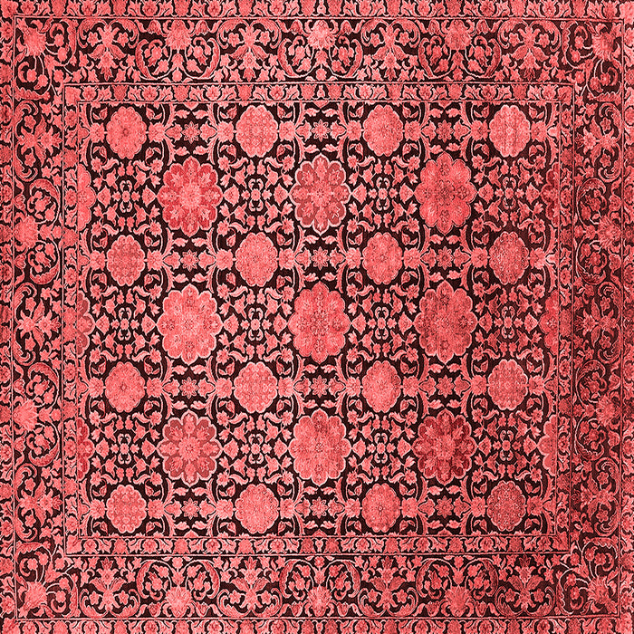 Machine Washable Oriental Red Industrial Rug, wshurb2461red