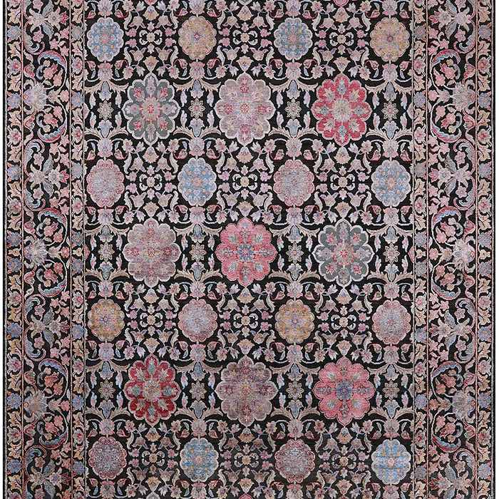 Mid-Century Modern Burgundy Brown Oriental Rug, urb2461