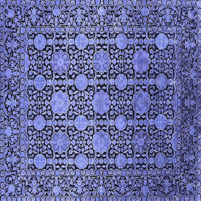Square Oriental Blue Industrial Rug, urb2461blu