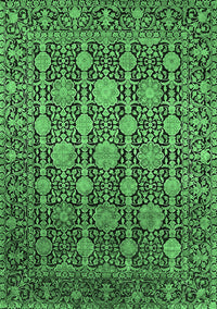 Oriental Emerald Green Industrial Rug, urb2461emgrn