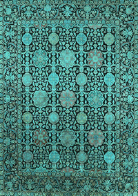 Oriental Turquoise Industrial Rug, urb2461turq