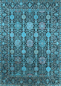 Oriental Light Blue Industrial Rug, urb2461lblu