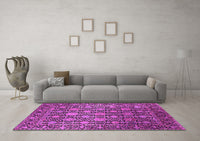 Machine Washable Oriental Pink Industrial Rug, wshurb2461pnk