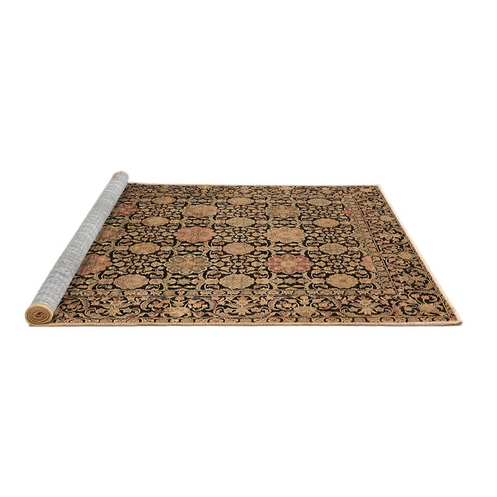 Sideview of Machine Washable Oriental Brown Industrial Rug, wshurb2461brn