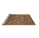 Sideview of Machine Washable Oriental Brown Industrial Rug, wshurb2461brn