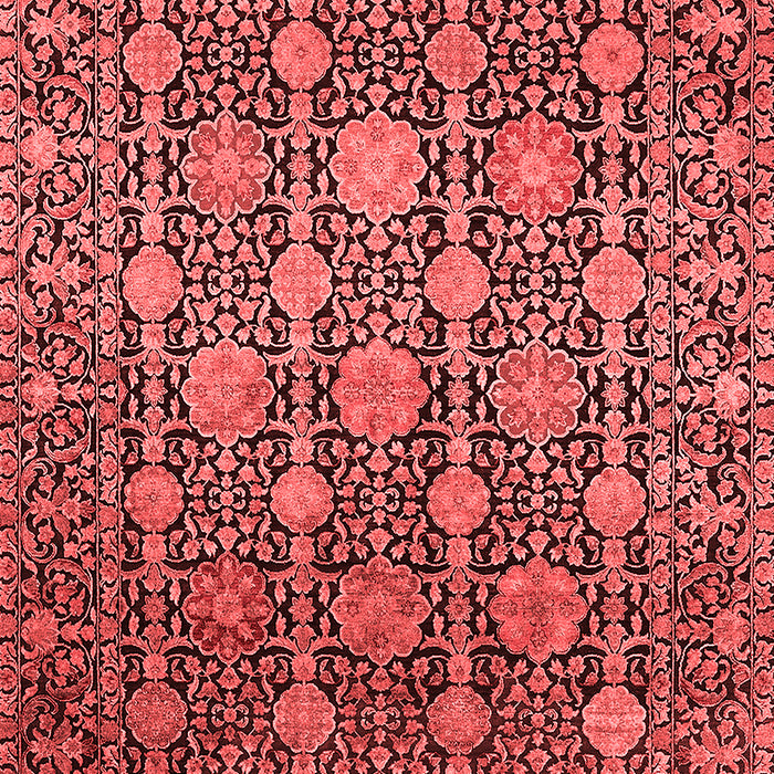 Machine Washable Oriental Red Industrial Rug, wshurb2461red
