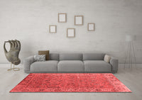 Machine Washable Oriental Red Industrial Rug, wshurb2462red