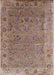 Mid-Century Modern Chestnut Brown Oriental Rug, urb2462